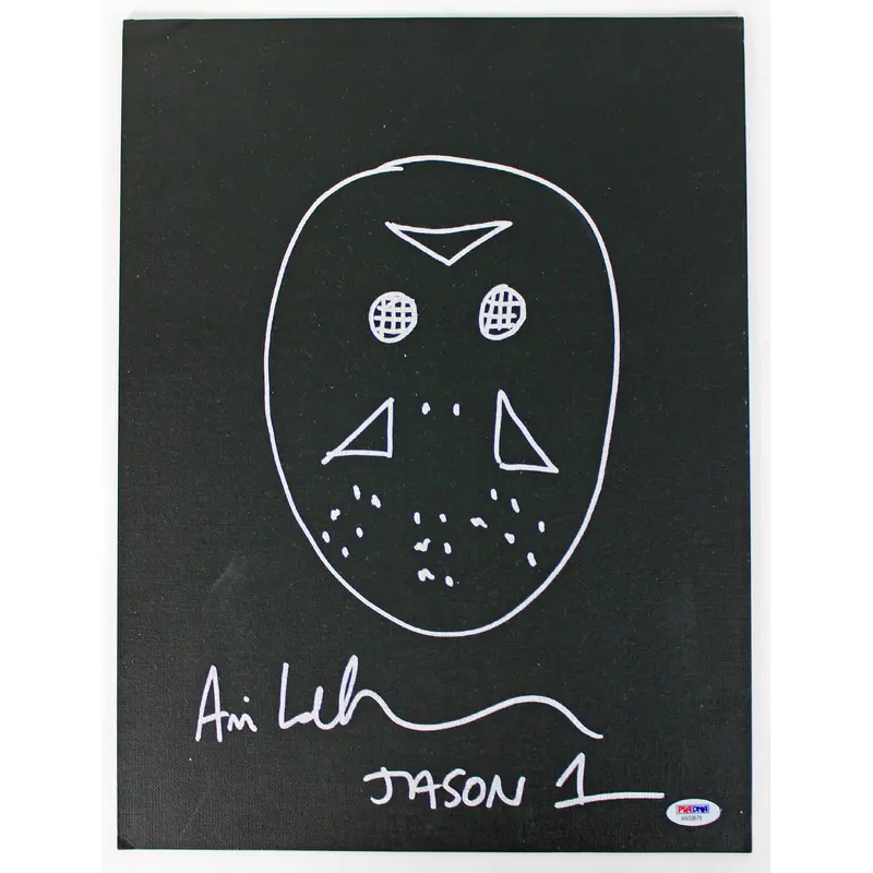 Ari Lehman "Jason" Signed Friday The 13th 11x14 Canvas Sketch PSA/DNA #AB33878