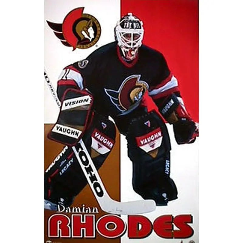 Damian Rhodes "Action" Ottawa Senators Poster - Norman James Corp. 1997