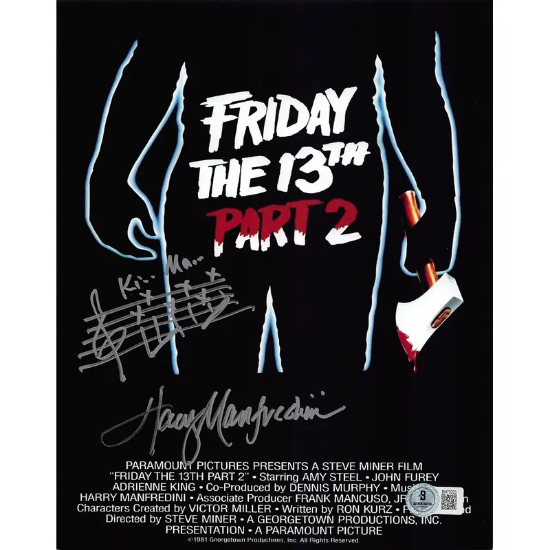 Harry Manfredini Friday The 13th Signed 8x10 Vertical Photo w/ Sketch BAS 4