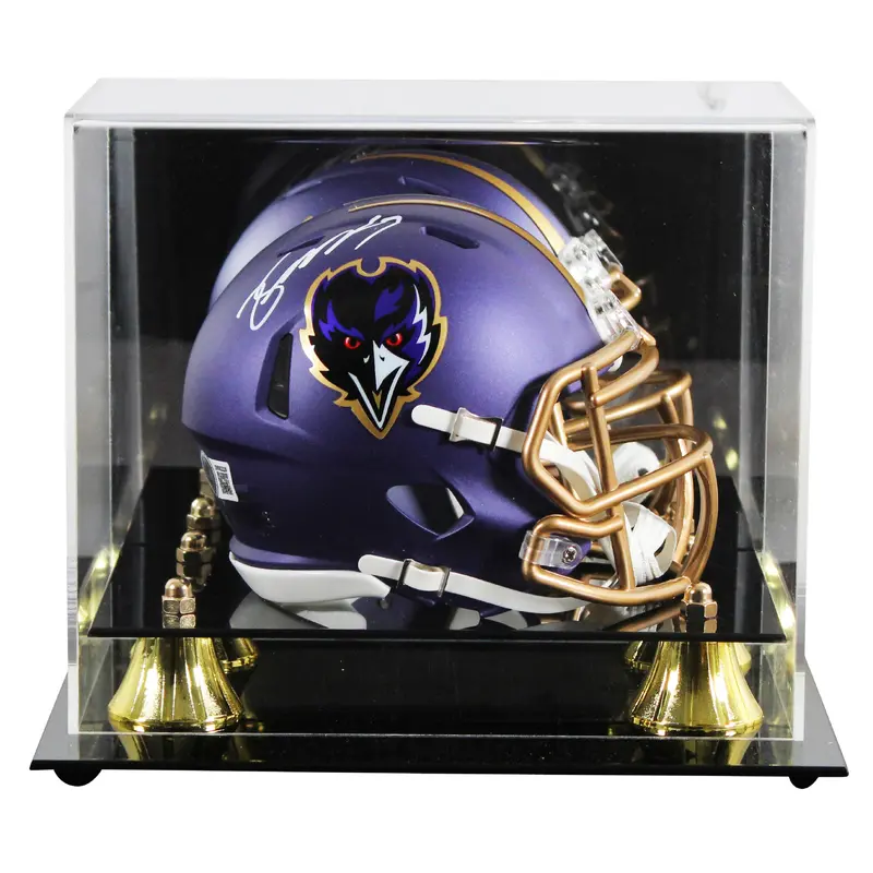 Ravens Zay Flowers Signed 2024 On-Field Alt Speed Mini Helmet W/ Case BAS Wit
