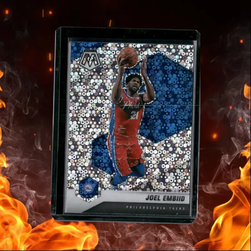 2020-21 Panini Mosaic Joel Embiid Fast Break Disco Prizm #164