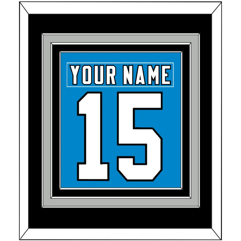 Carolina Nameplate & Number (Back) Combined - Home Blue - Triple Mat 3
