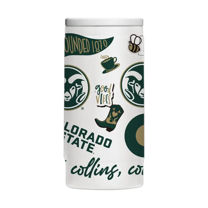 Colorado State 12oz Native Powdercoat SlimCan Coolie