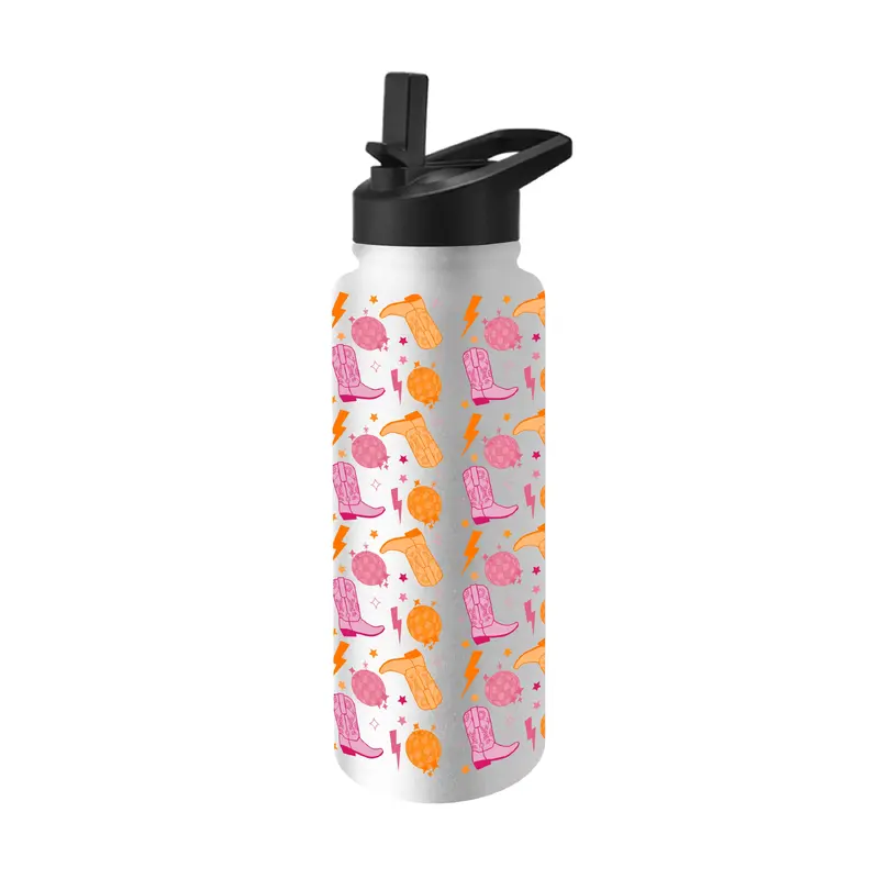 Just A Girl 34oz Disco Cowgirl Pattern Quencher Bottle