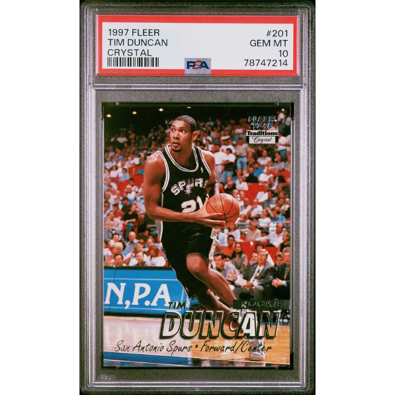 Tim Duncan 1997 Fleer Crystal #201 PSA 10 Gem Mint