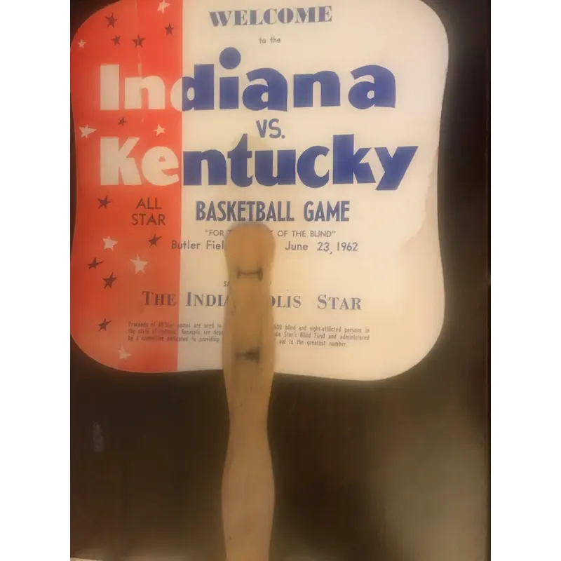 1962 Indiana vs Kentucky High School Basketball All Star Game Fan, Autographed