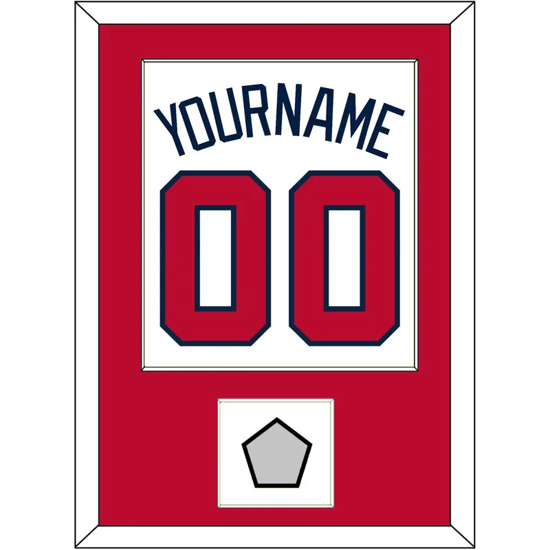 Atlanta Name, Number & World Series Champions Patch - Home White - Single Mat 1