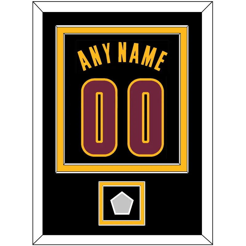 Cleveland Name & Number With Champions Patch - Black Pride (2015-2017) - Double Mat 3