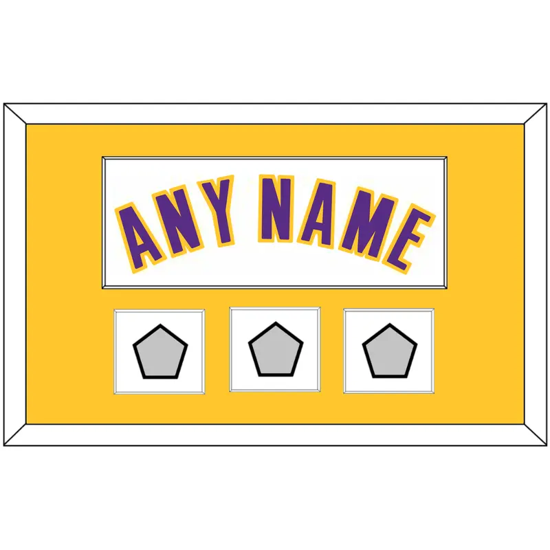 Los Angeles Name & 3 Trophy Patches - Alternate White (2002-2018) - Single Mat 2