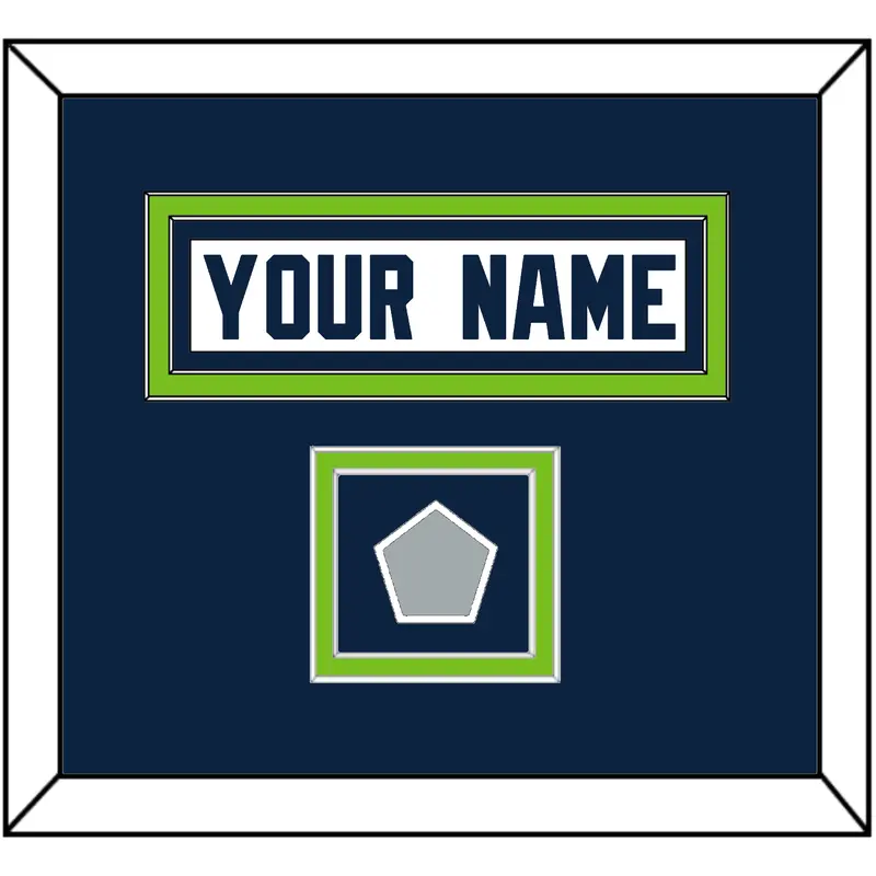 Seattle Nameplate & Super Bowl XLVIII Jersey Patch - Road White - Double Mat 2
