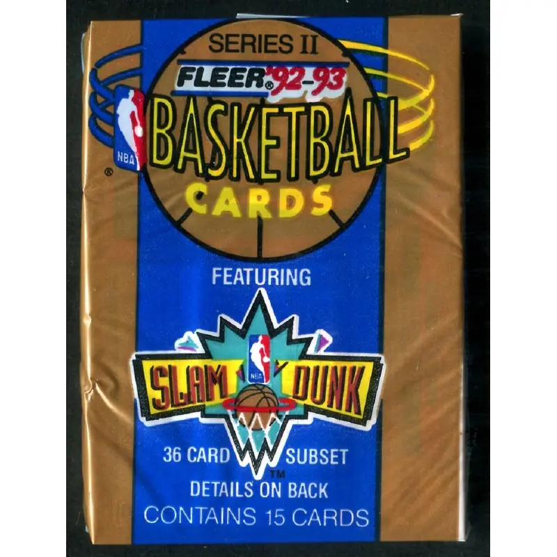 1992/93 Fleer Basketball Unopened Series 2 Pack (15)