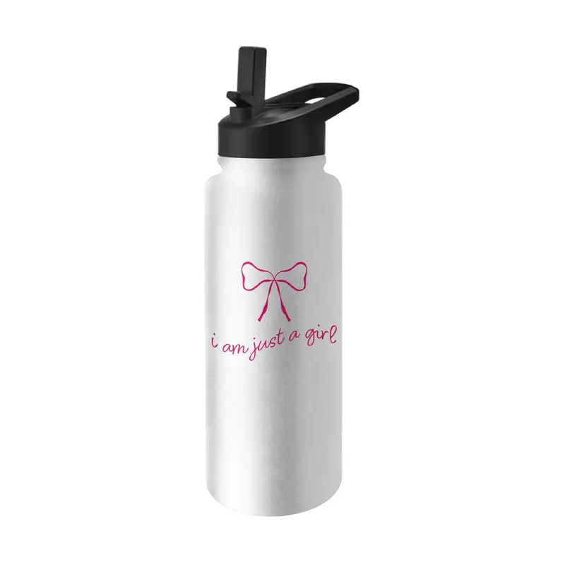 Just A Girl 34oz Pink Bow Quencher Bottle