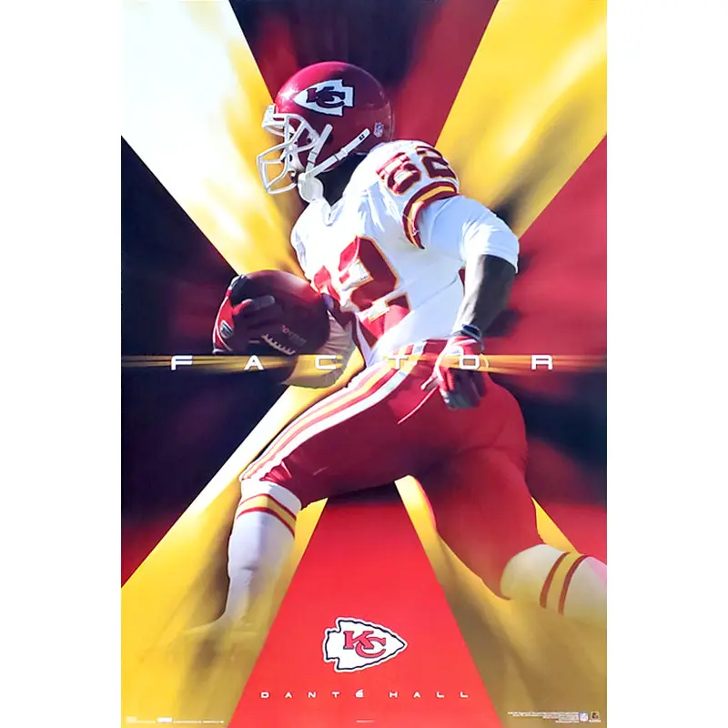 Dante Hall "X-Factor" Kansas City Chiefs NFL Action Poster - Costacos 2004
