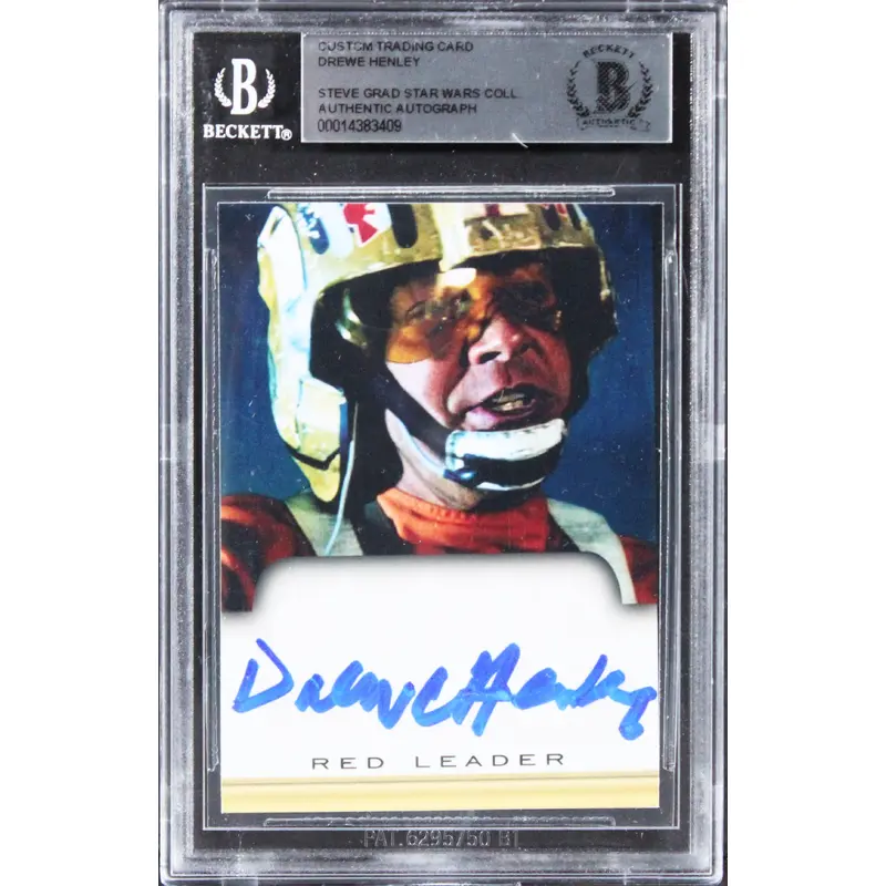 Drewe Henley Star Wars Authentic Signed Custom Trading Card BAS Slabbed
