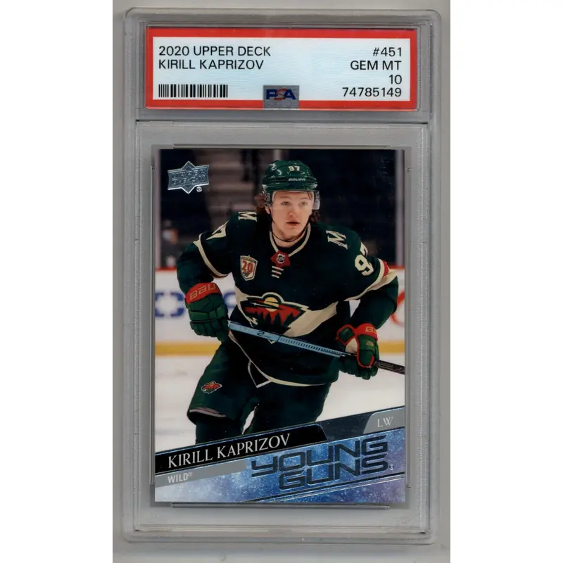Kirill Kaprizov 2020-21 Upper Deck Young Gun #451 PSA 10 Gem Mint 5149
