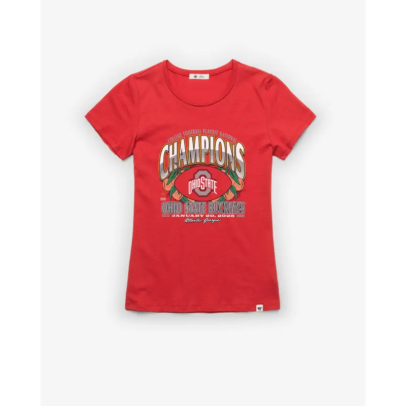 OHIO STATE BUCKEYES 2024 CFP NATIONAL CHAMPIONS '47 FRANKIE TEE WOMENS