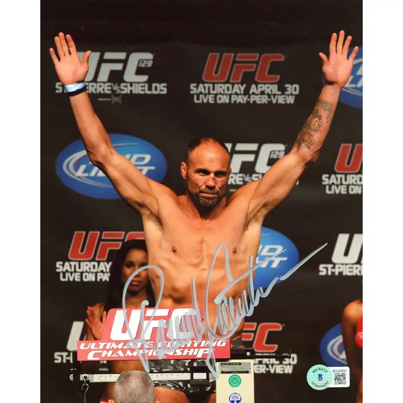 Randy Couture UFC Authentic Signed 8x10 Photo Autographed BAS #BG90891