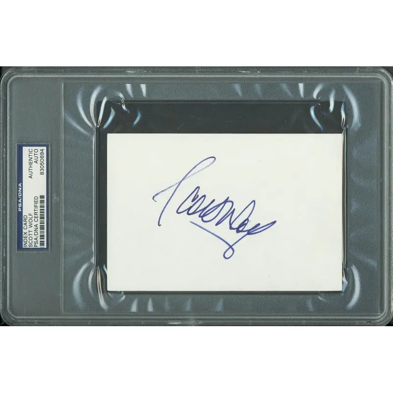 Scott Wolf Authentic Signed 4x6 Index Card Autographed PSA/DNA Slabbed 2