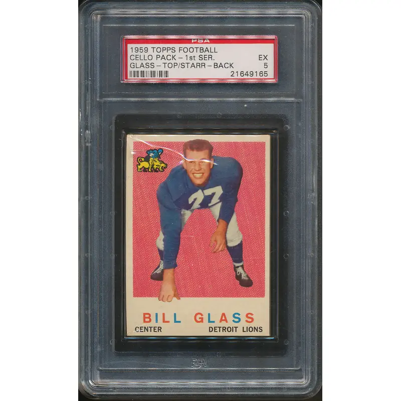 1959 Topps Football Unopened Cello Pack PSA 5 Starr Back