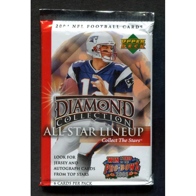 2004 Upper Deck Diamond Collection Football Unopened Pack (6)