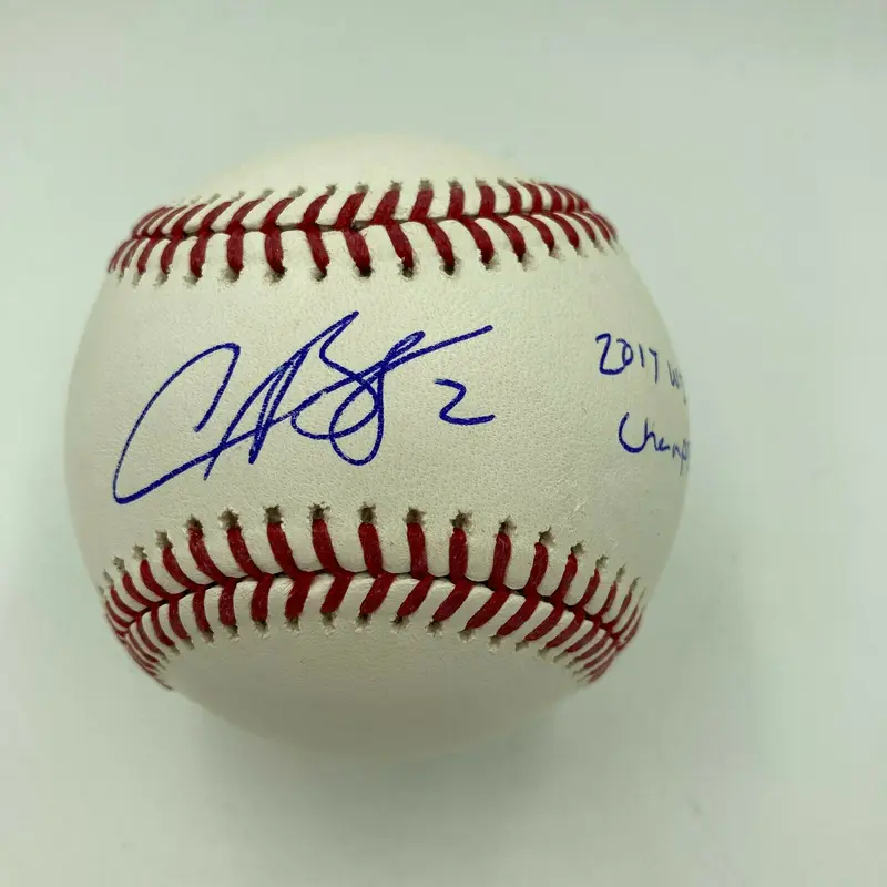 Alex Bregman 2017 World Series Champs Signed W.S. Baseball JSA Graded MINT 9
