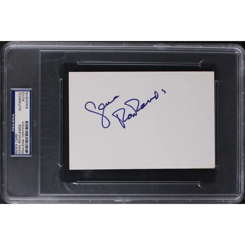 Gena Rowlands The Notebook Authentic Signed 4x6 Index Card PSA/DNA Slabbed