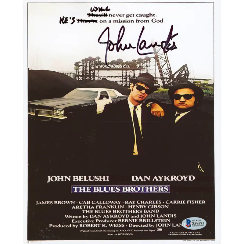 John Landis The Blues Brothers Authentic Signed 8x10 Photo BAS #Z99571