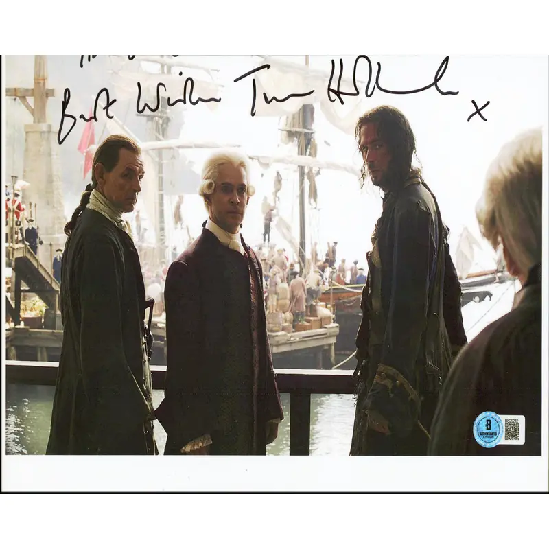 Tom Hollander Pirates Caribbean "Best Wishes" Signed Photo 7.5x11 BAS #BS29212