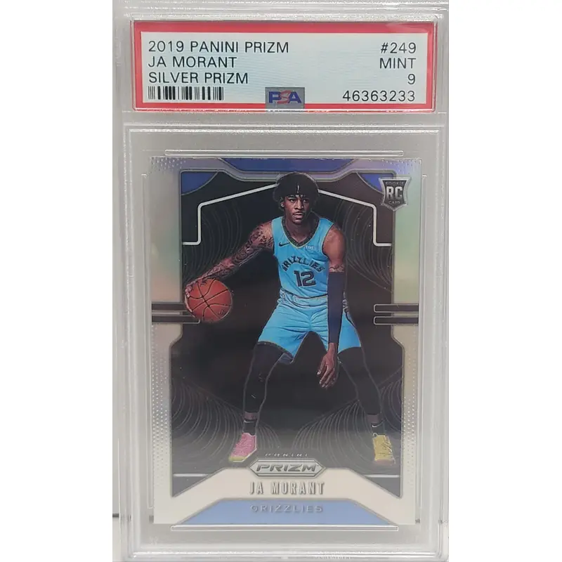 Ja Morant 2019 Panini Prizm Rookie #249 Silver Prizm PSA 9 Mint