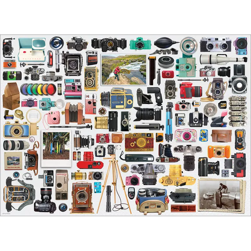The World of Cameras Poster (200 Photographic Items) - Eurographics Inc.
