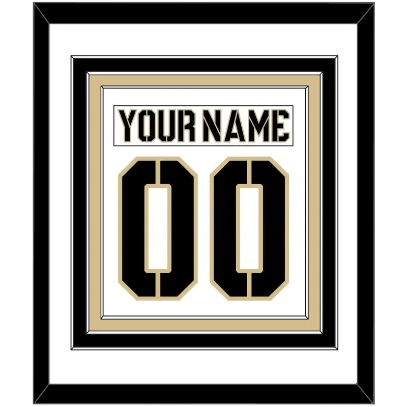 Army Hockey Nameplate & Number (Back) Combined - Home White (2017-2018) - Triple Mat 1
