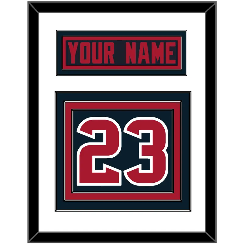 Houston Nameplate & Number (Back) - Alternate Blue (2017-2023) - Triple Mat 1