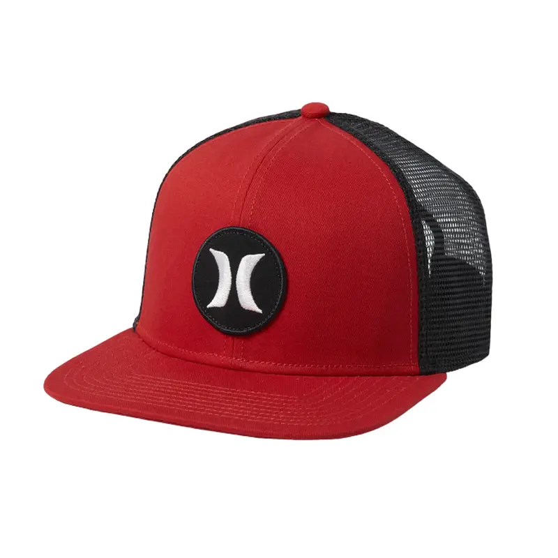 HURLEY RED CIRCLE TRUCKER STAPLE HAT SNAPBACK MESH HIHM0028 601
