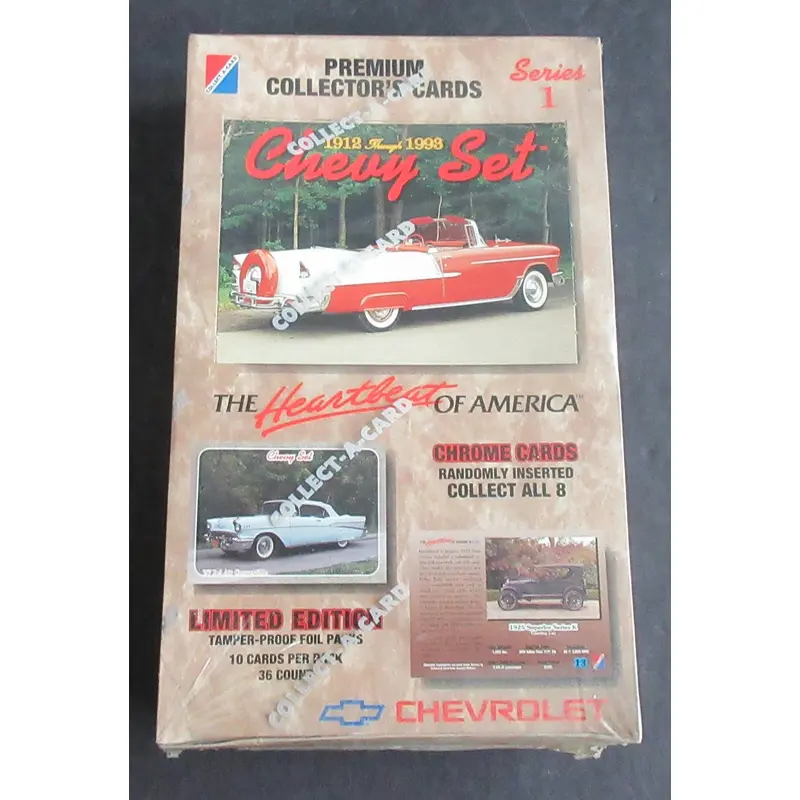1992 Collect-A-Card Chevy Set The Heartbeat Of America Box (36/10)