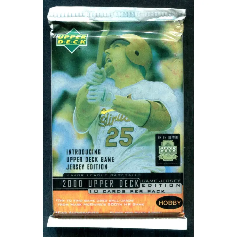 2000 Upper Deck Baseball Game Jersey Edition Unopened Series 2 Pack (Hobby) (10)