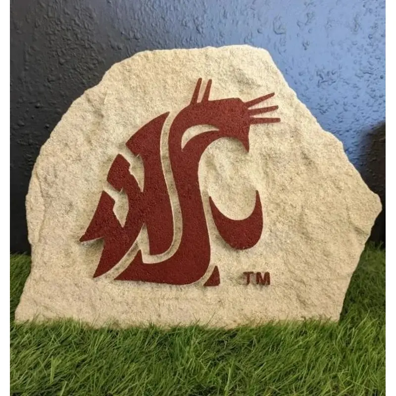 WSU Sandstone Mini Engraved Fan Rock