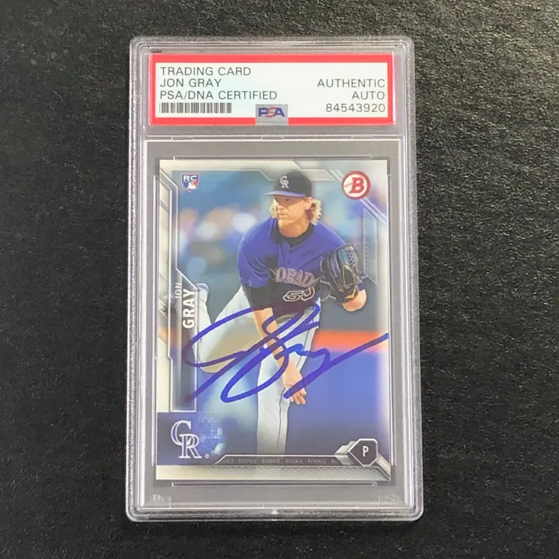 2016 Bowman Draft #134 Jon Gray Signed Card PSA Slabbed Auto RC Rockies