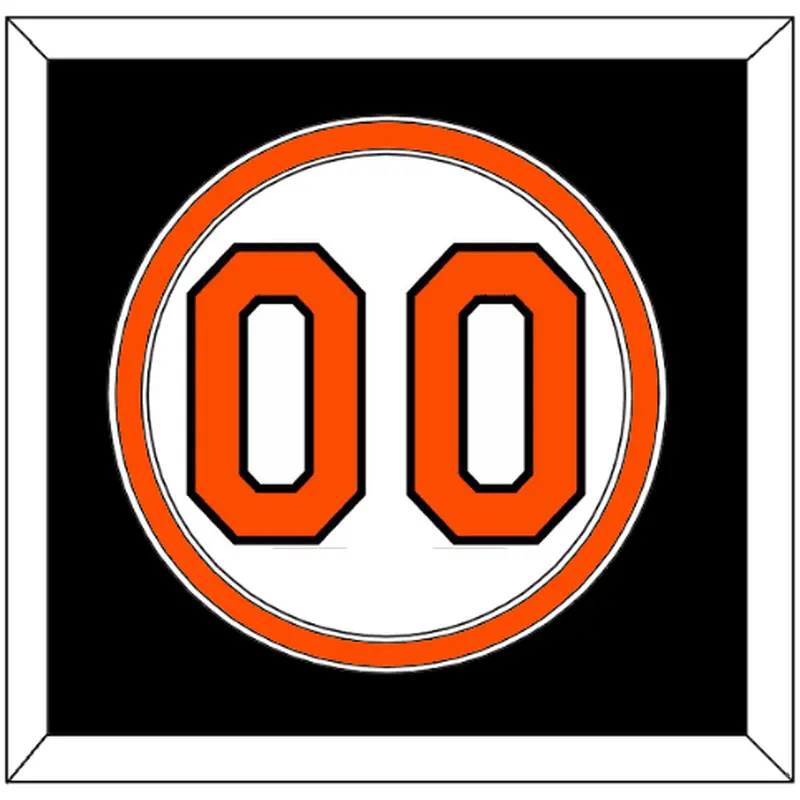Baltimore Number - Home White (1971-1988) - Double Mat 3