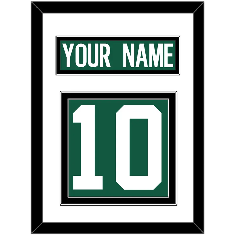 New York Nameplate & Number (Back) - Home Green - Double Mat 1