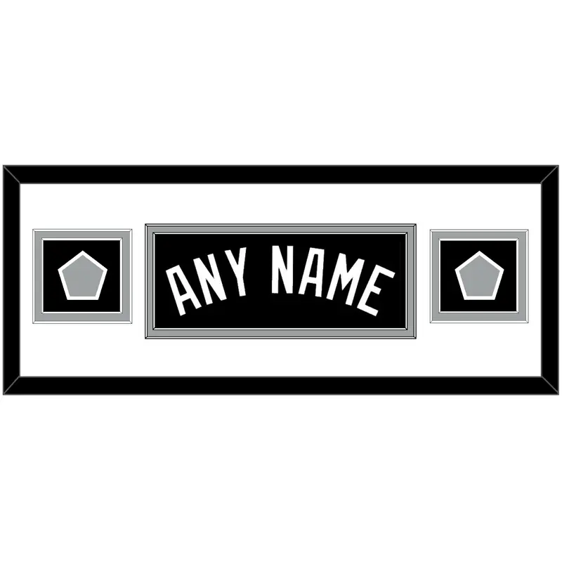 San Antonio Name With 2 Finals Patches - Road Black (1989-2002) - Double Mat 2