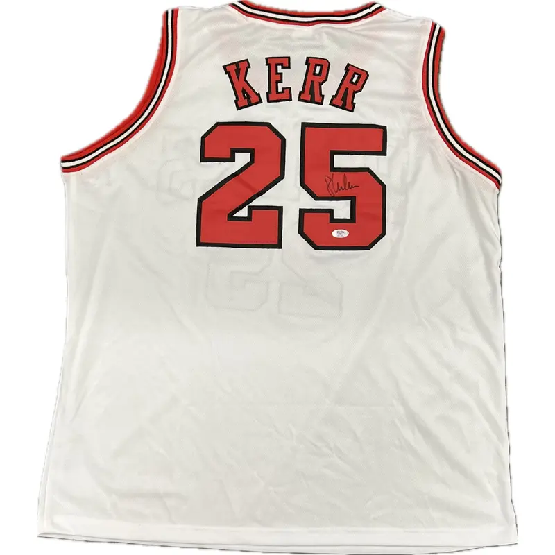Steve Kerr Signed Jersey PSA/DNA Chicago Bulls Autographed