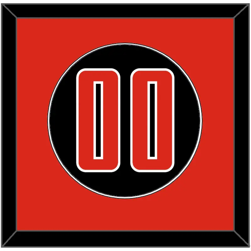 Texas Tech Baseball Number - Alternate Black (2020) - Single Mat 2