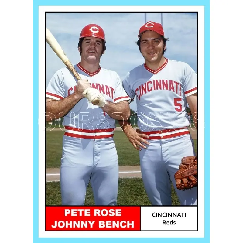 Pete Rose Johnny Bench 1961 Topps Custom Card - 4277