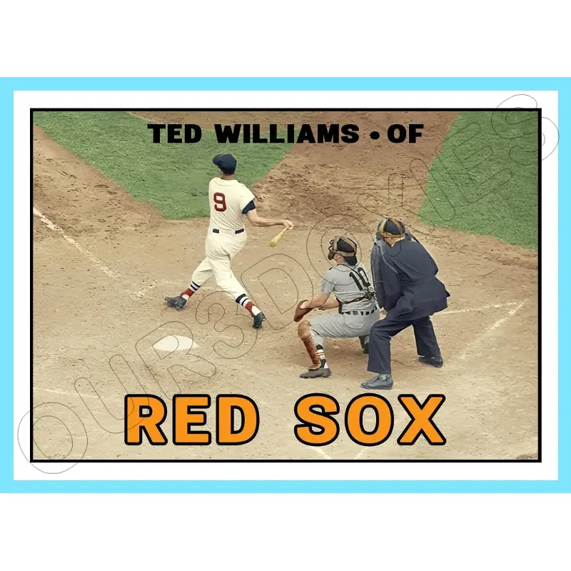 Ted Williams Red Sox 1967 Topps Custom Card - 4496