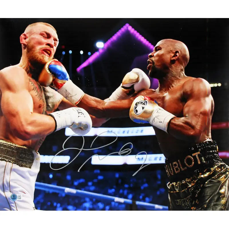 Floyd Mayweather Authentic Signed 16x20 Horizontal Photo Vs Conor McGregor BAS