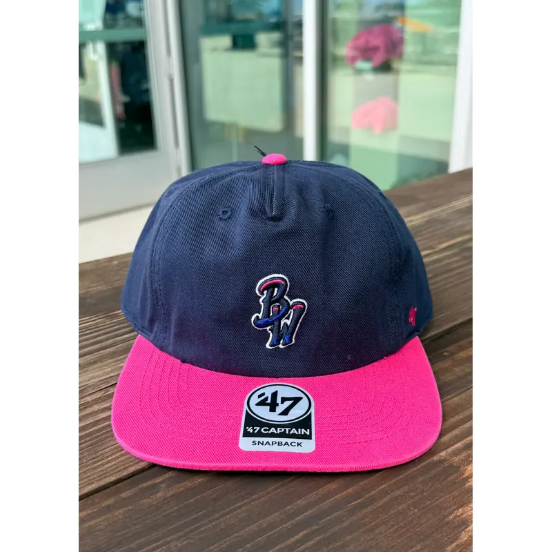 Pensacola Blue Wahoos '47 Navy Burnside Captain Hat