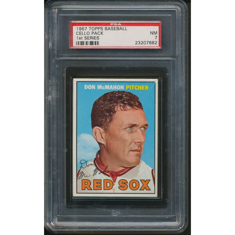 1967 Topps Baseball Unopened 1st Series Cello Pack PSA 7