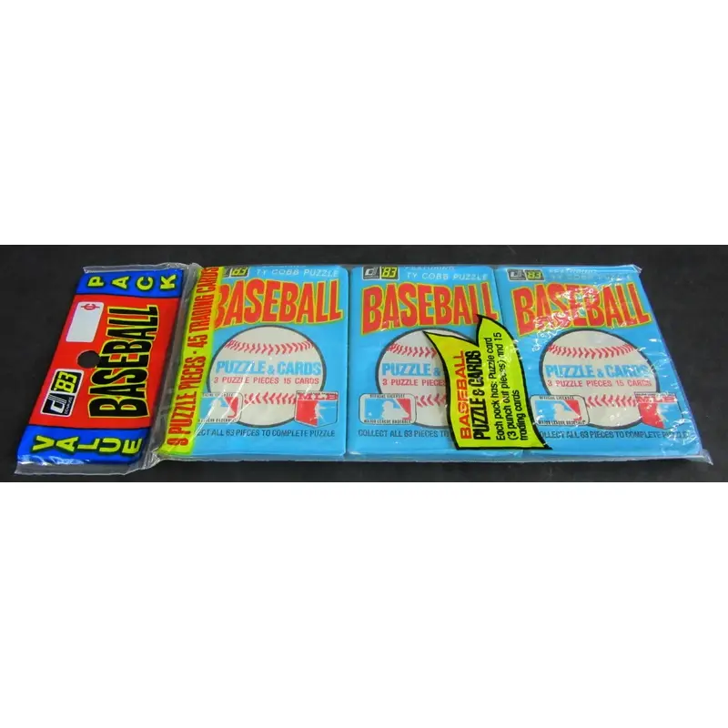 1983 Donruss Baseball Unopened Wax Pack Rack Pack