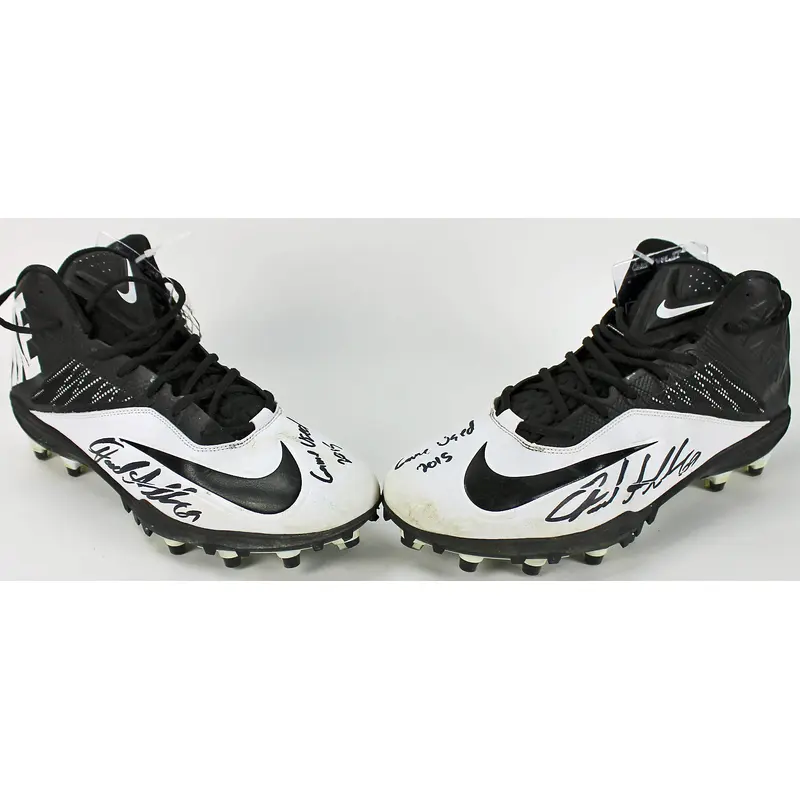 Bears Jared Allen Authentic Signed 12/6/15 Game Used Nike Cleats PSA #AC48282