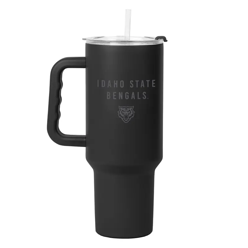 Idaho State 40oz Black Tonal Powder Coat Tumbler